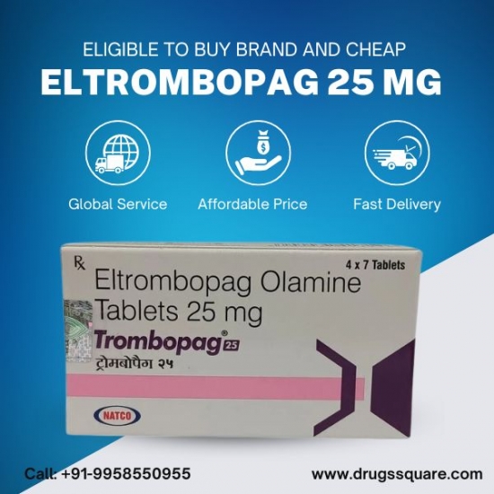 Eligible to buy Brand and Cheap Eltrombopag 25 mg